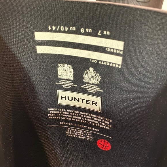 New Hunter Refined Black Coral Texture Tall Boot 9 - Picture 5 of 8